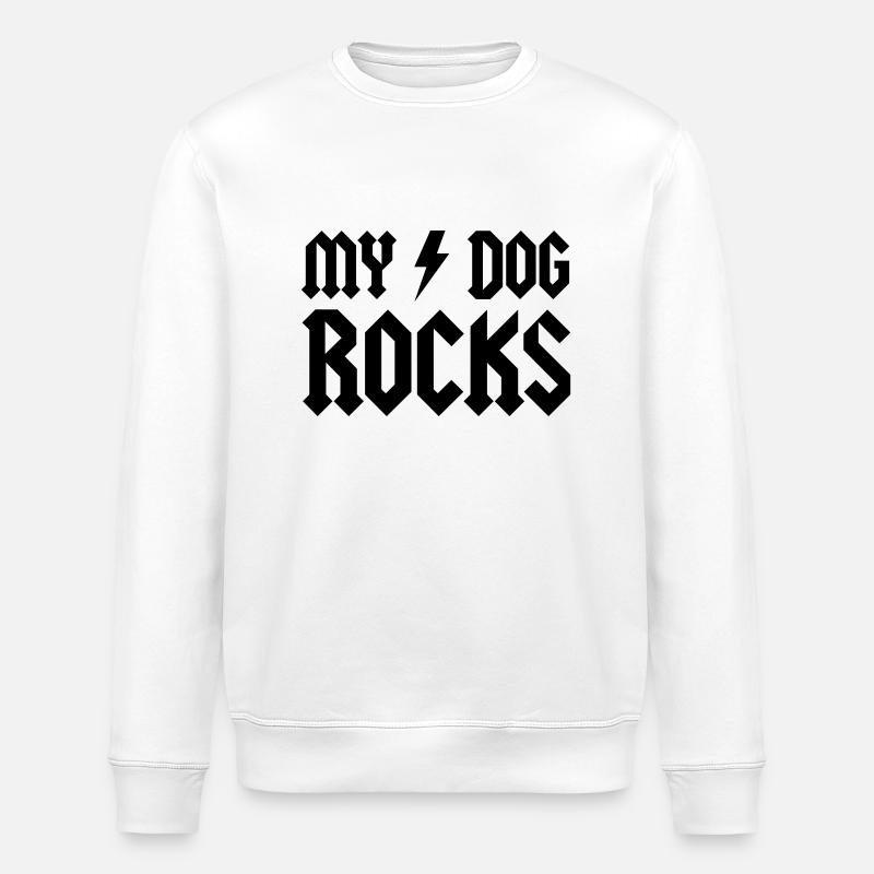 My Dog Rocks! - Stanley/Stella Unisex Bio-Sweatshirt ROLLER - Weiß