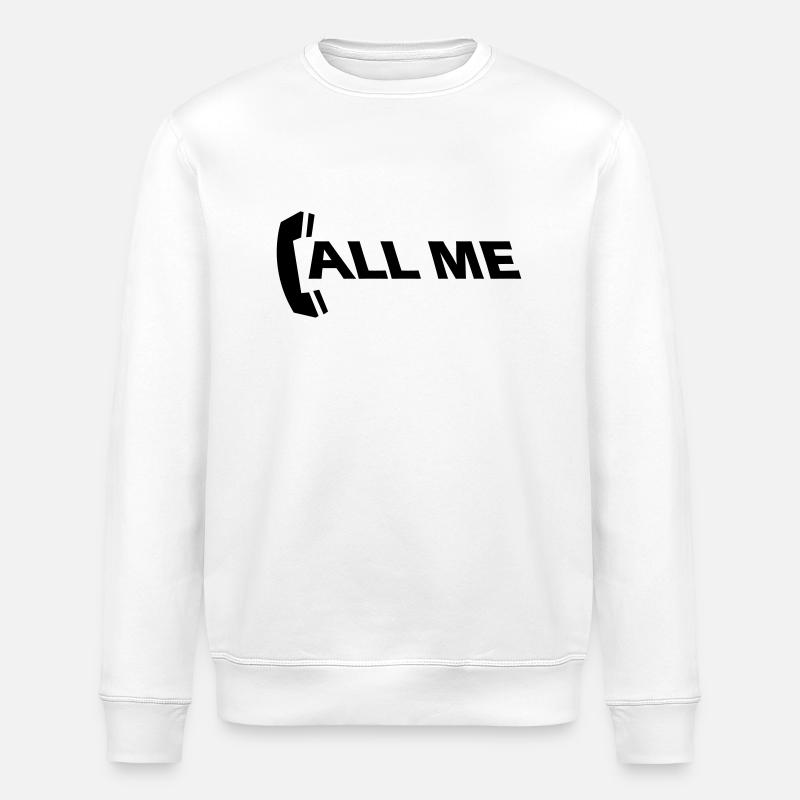 call_me_1c - Stanley/Stella Unisex Bio-Sweatshirt ROLLER - Weiß