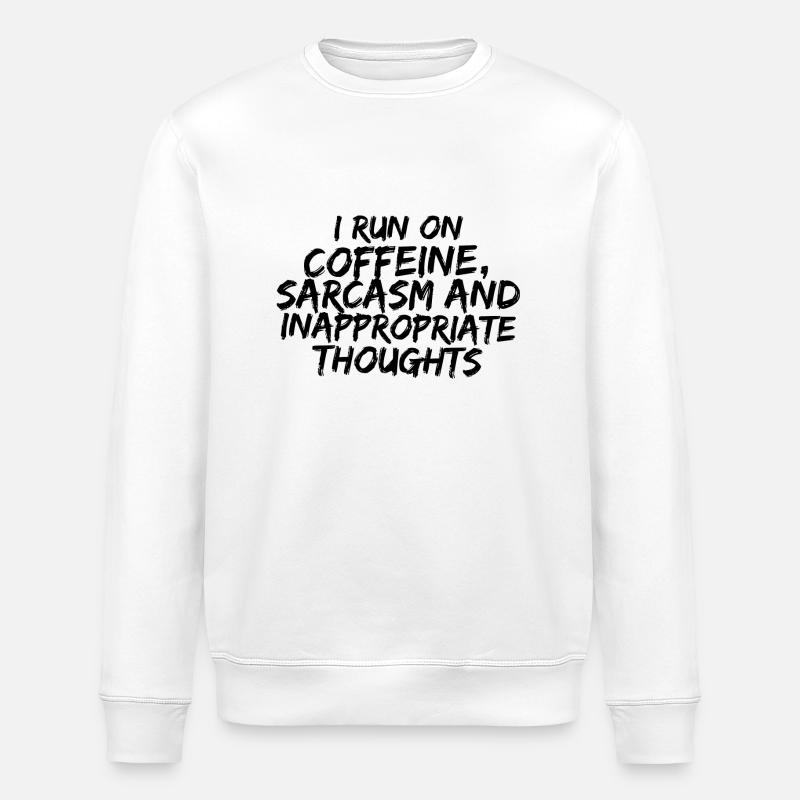 COFFEINE SARCASM - Stanley/Stella Unisex Bio-Sweatshirt ROLLER - Weiß
