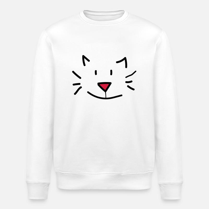 katze matze - Stanley/Stella Unisex Bio-Sweatshirt ROLLER - Weiß