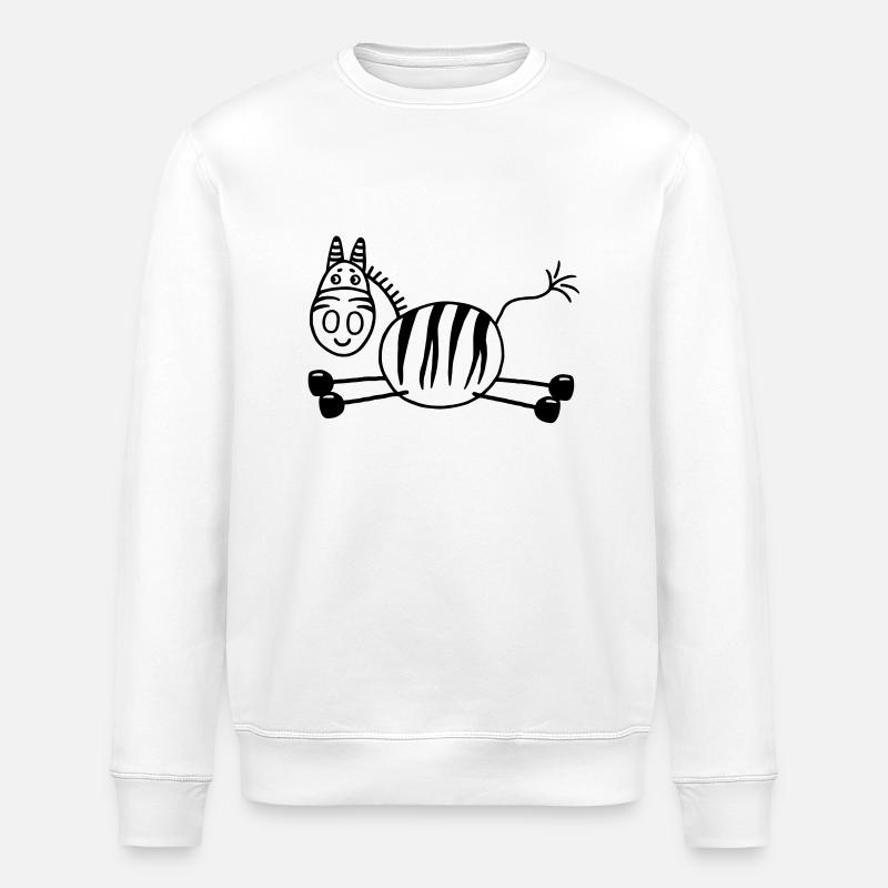 Zebra 4 - Sweat bio ROLLER Stanley/Stella Unisexe - blanc