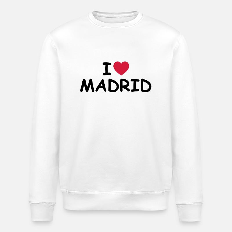 J'aime Madrid - Sweat bio ROLLER Stanley/Stella Unisexe - blanc