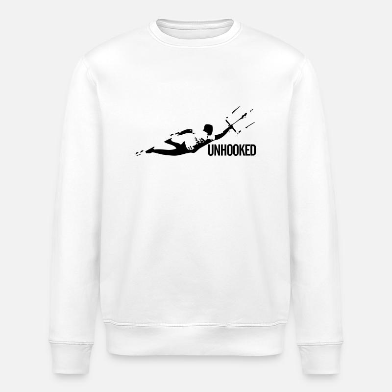 Kitesurfing UNHOOKED - Stanley/Stella Unisex Bio-Sweatshirt ROLLER - Weiß