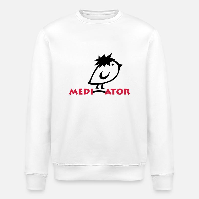 TWEETLERCOOLS - MEDIATOR - Stanley/Stella ROLLER Unisex Organic Sweatshirt - white