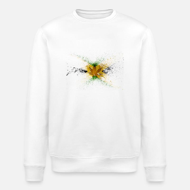 Jamaïca Leaf - Sweat bio ROLLER Stanley/Stella Unisexe - blanc
