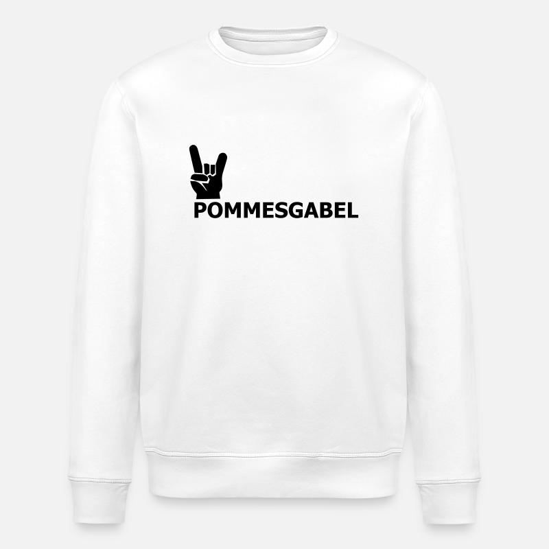 pommesgabel - Stanley/Stella Unisex Bio-Sweatshirt ROLLER - Weiß