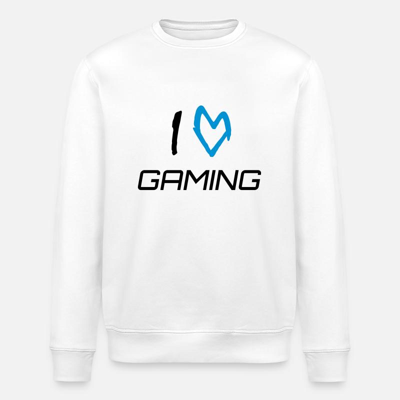 I love gaming - Stanley/Stella Unisex Bio-Sweatshirt ROLLER - Weiß