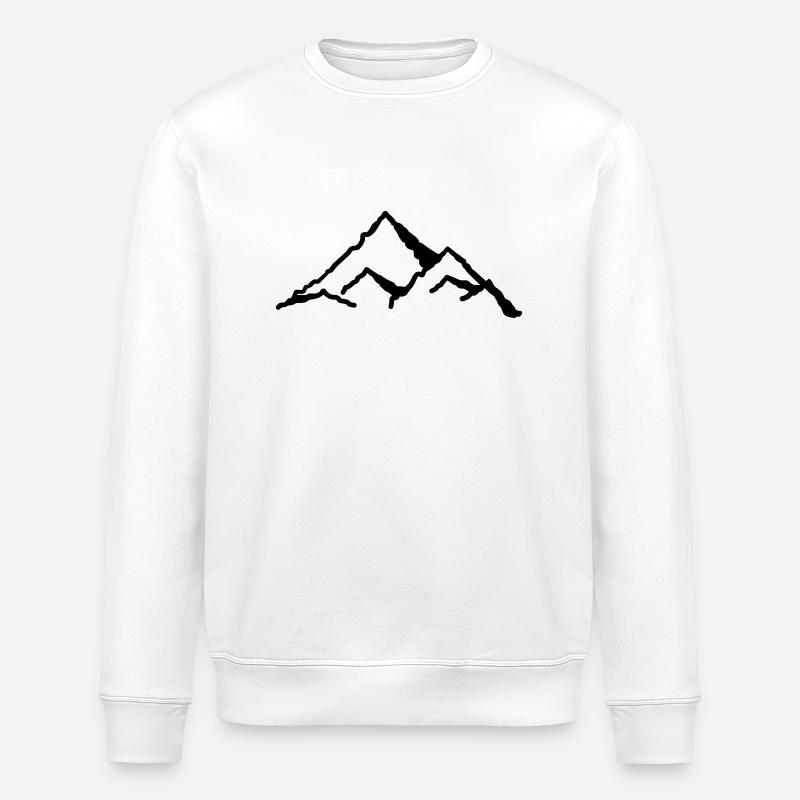Mountains - Stanley/Stella ROLLER Unisex Organic Sweatshirt - white