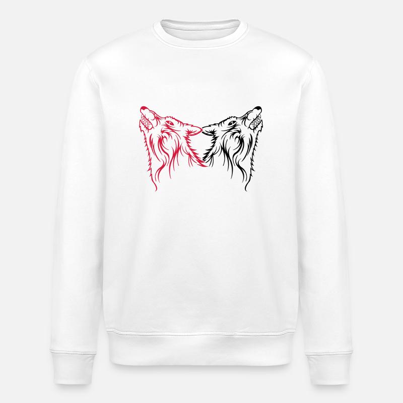 woelfe2 - Stanley/Stella ROLLER Unisex Organic Sweatshirt - white