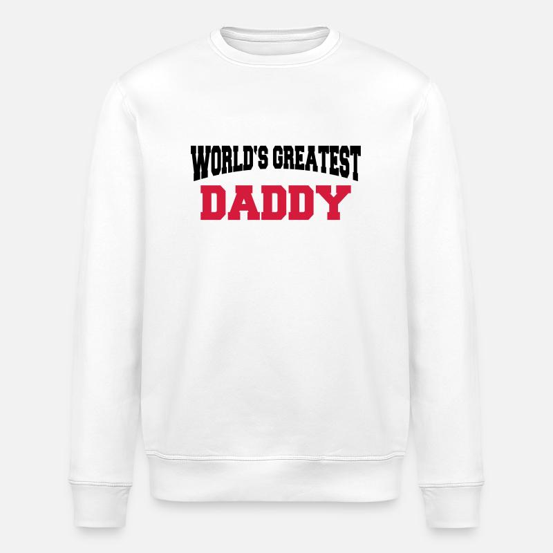 World's greatest Daddy - Stanley/Stella ROLLER Unisex Organic Sweatshirt - white