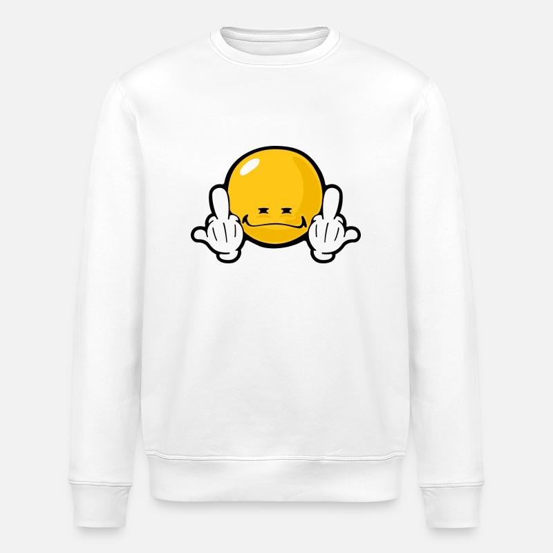 Smiley Anger Obnoxious - Sweat bio ROLLER Stanley/Stella Unisexe - blanc