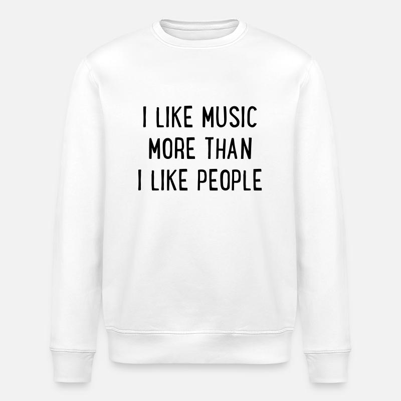 Music - Stanley/Stella ROLLER Unisex Organic Sweatshirt - white