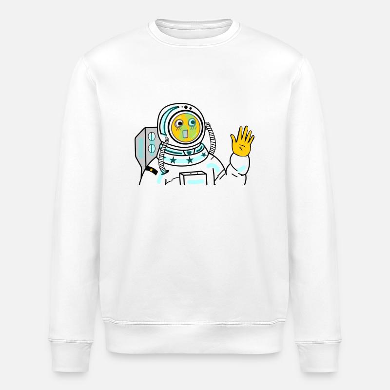 Astronauten Lustig - Stanley/Stella Unisex Bio-Sweatshirt ROLLER - Weiß