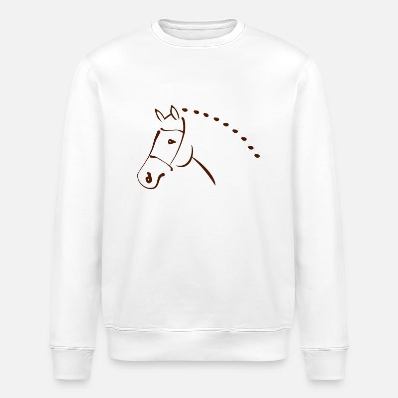Cheval - Sweat bio ROLLER Stanley/Stella Unisexe - blanc