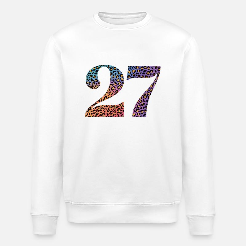 27e anniversaire léopard - Sweat bio ROLLER Stanley/Stella Unisexe - blanc