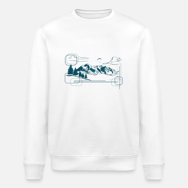 Design in den Bergen - Stanley/Stella Unisex Bio-Sweatshirt ROLLER - Weiß