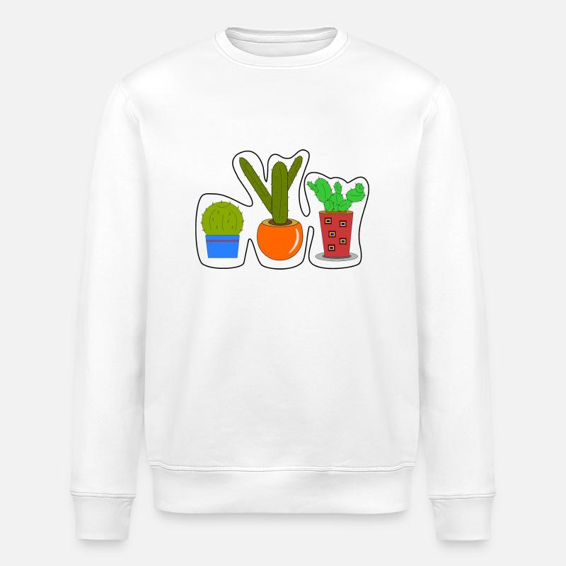 Autocollant Cactus - Sweat bio ROLLER Stanley/Stella Unisexe - blanc