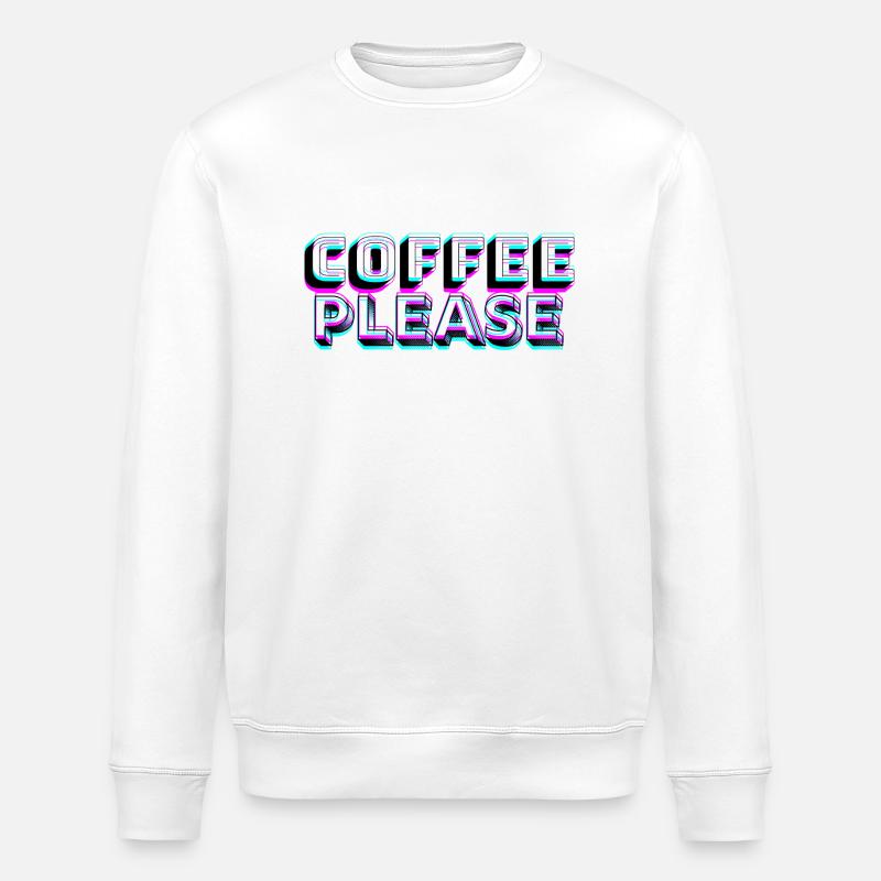 Coffee please - Stanley/Stella Unisex Bio-Sweatshirt ROLLER - Weiß
