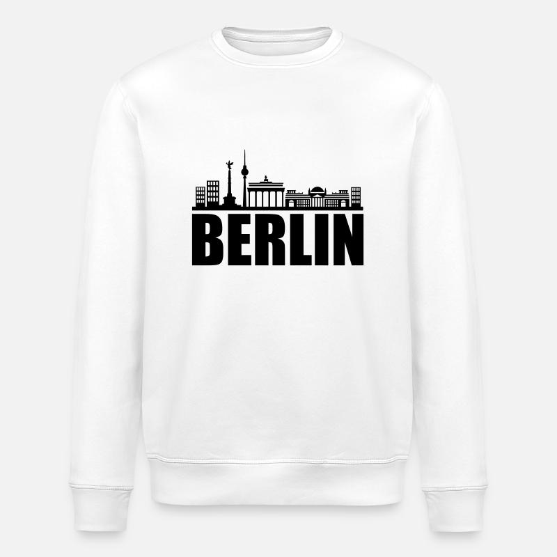 Berlin Skyline - Stanley/Stella ROLLER Unisex Organic Sweatshirt - white