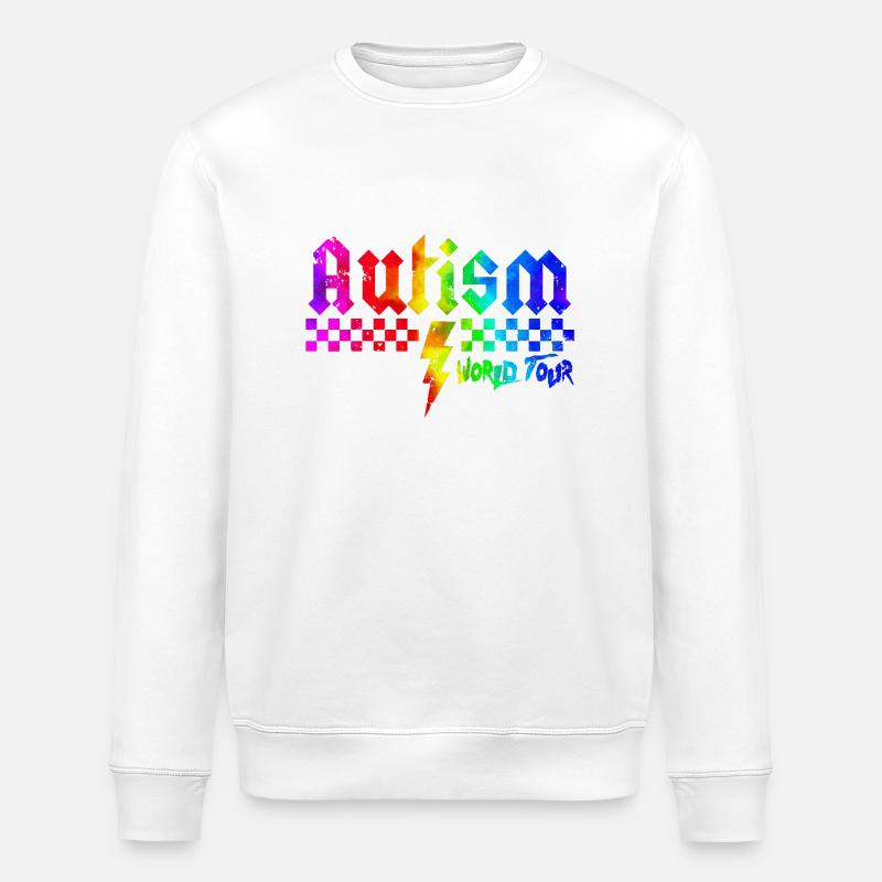 Autism awareness different different better - Stanley/Stella ROLLER Unisex Organic Sweatshirt - white