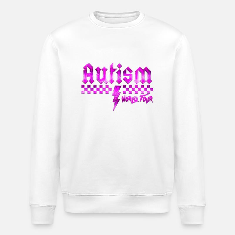 Autism awareness different different better - Stanley/Stella ROLLER Unisex Organic Sweatshirt - white
