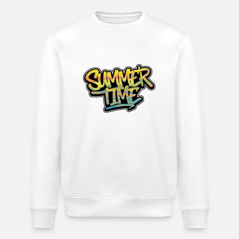 summer time - vacances d'été - Sweat bio ROLLER Stanley/Stella Unisexe - blanc