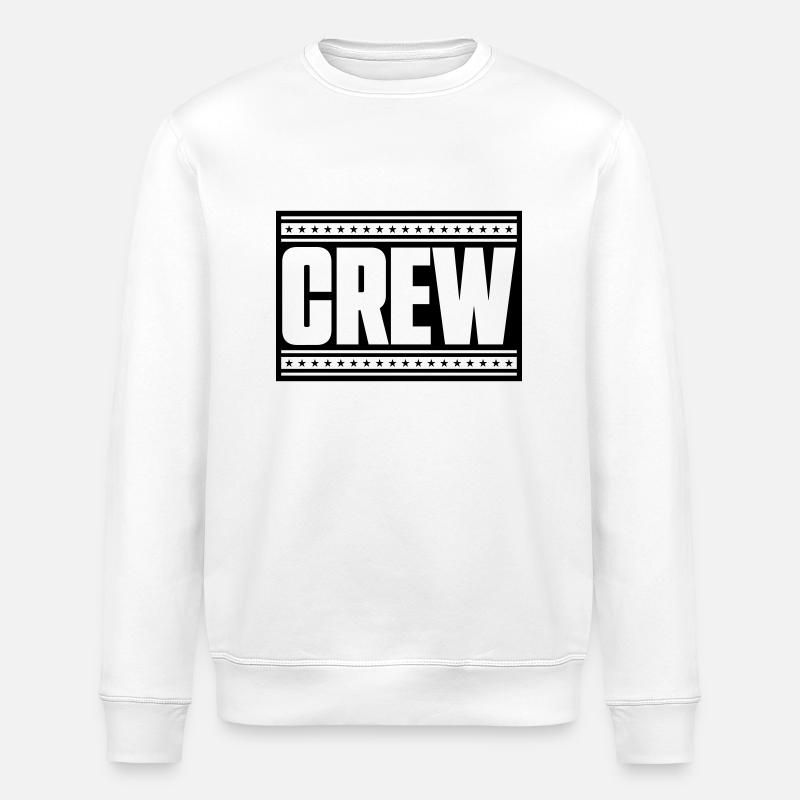 Crew stroked stars - Stanley/Stella ROLLER Unisex Organic Sweatshirt - white