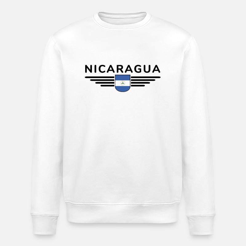 Nicaragua T-Shirt Design - Stanley/Stella Unisex Bio-Sweatshirt ROLLER - Weiß