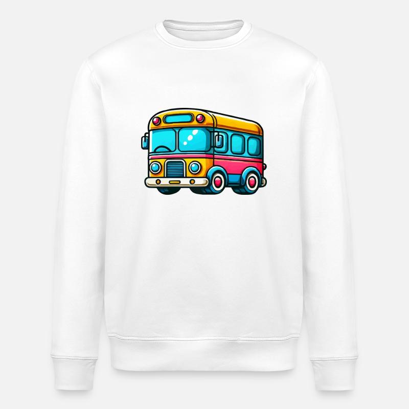 Bande dessinée de bus - Sweat bio ROLLER Stanley/Stella Unisexe - blanc