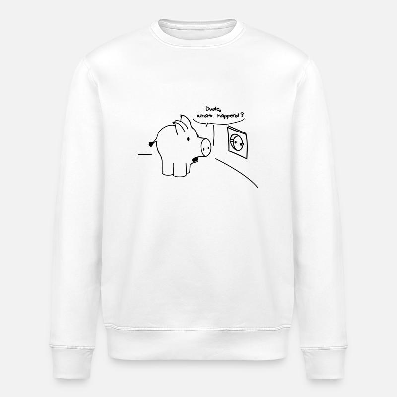 Dude, what happened? - Stanley/Stella Unisex Bio-Sweatshirt ROLLER - Weiß