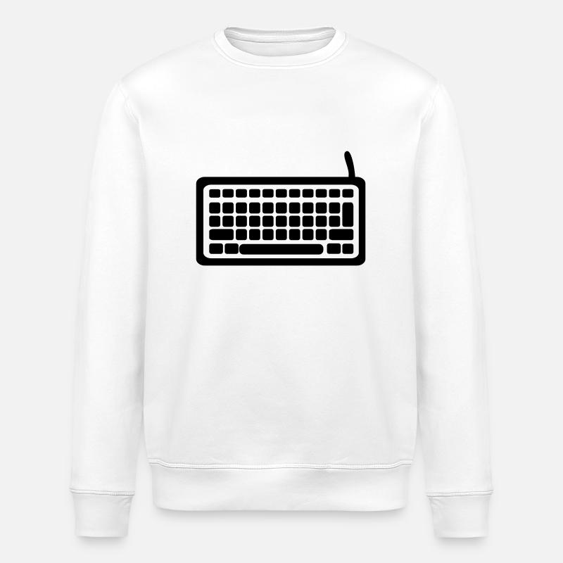 Computer - Keyboard - Stanley/Stella Unisex Bio-Sweatshirt ROLLER - Weiß