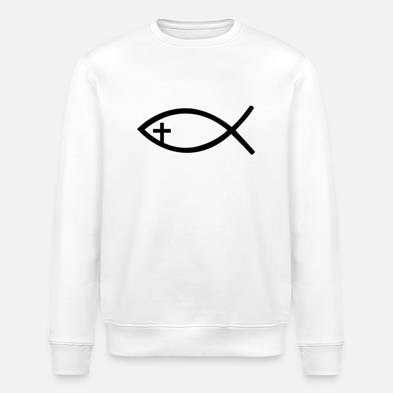 Jésus-Christ - Sweat bio ROLLER Stanley/Stella Unisexe - blanc