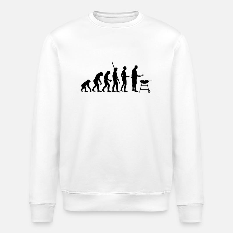 evolution_grill - Stanley/Stella Unisex Bio-Sweatshirt ROLLER - Weiß