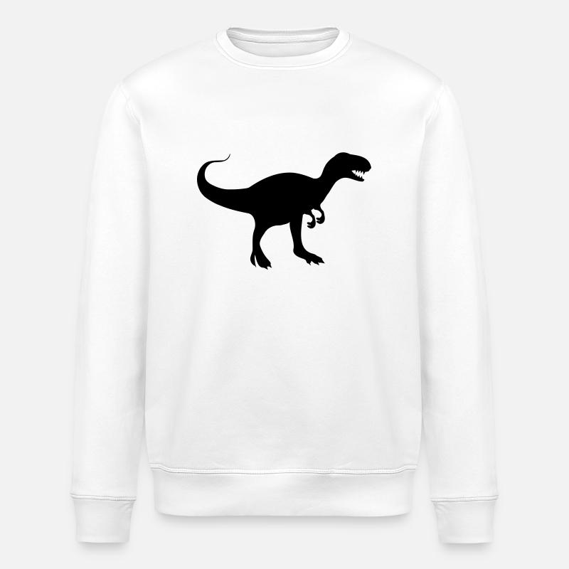 dinosaurier_rex - Stanley/Stella Unisex Bio-Sweatshirt ROLLER - Weiß