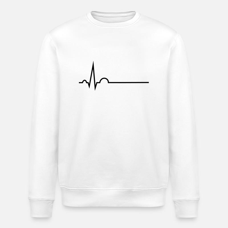 EKG - mittlerer Grundsrich - Stanley/Stella Unisex Bio-Sweatshirt ROLLER - Weiß