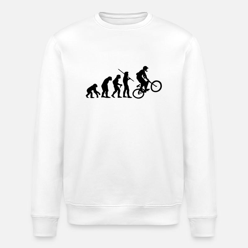 Evolution Mountain Bike - Stanley/Stella ROLLER Unisex Organic Sweatshirt - white