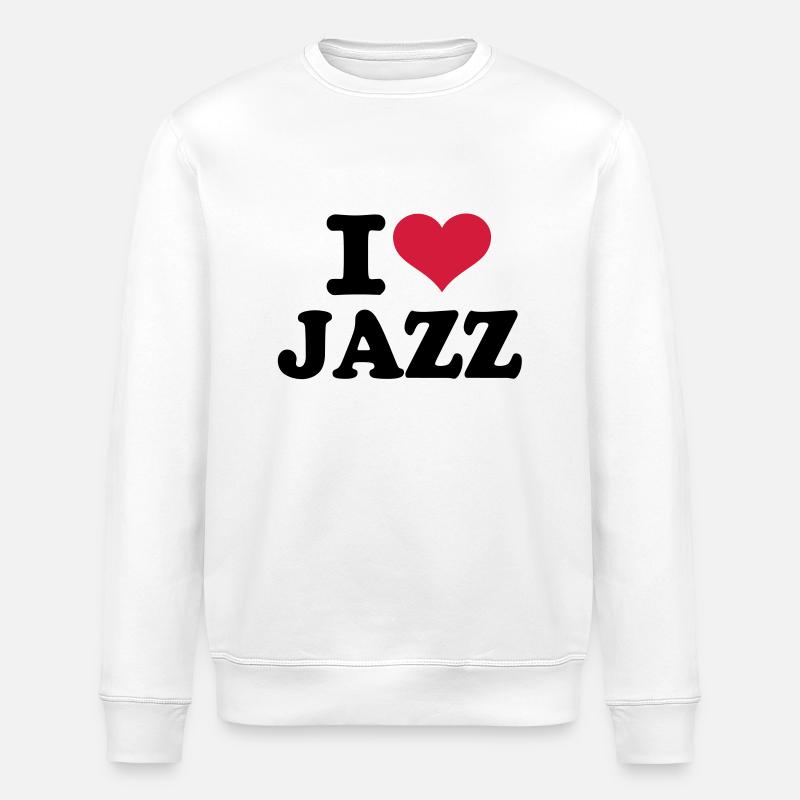 I love Jazz - Sweat bio ROLLER Stanley/Stella Unisexe - blanc
