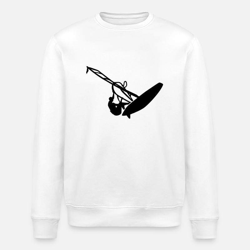 Windsurfing - Stanley/Stella ROLLER Unisex Organic Sweatshirt - white