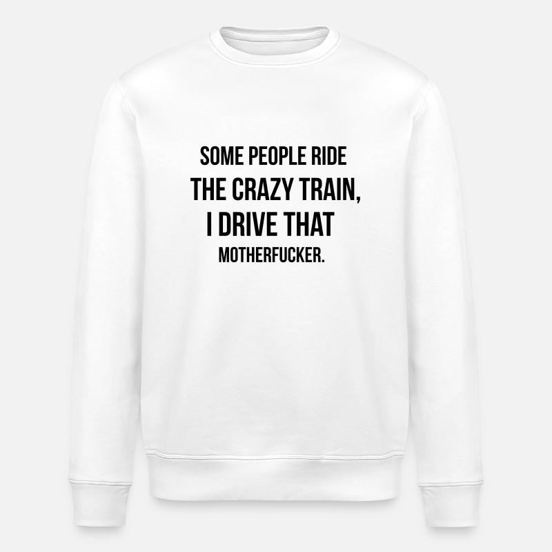 Crazy - Stanley/Stella Unisex Bio-Sweatshirt ROLLER - Weiß
