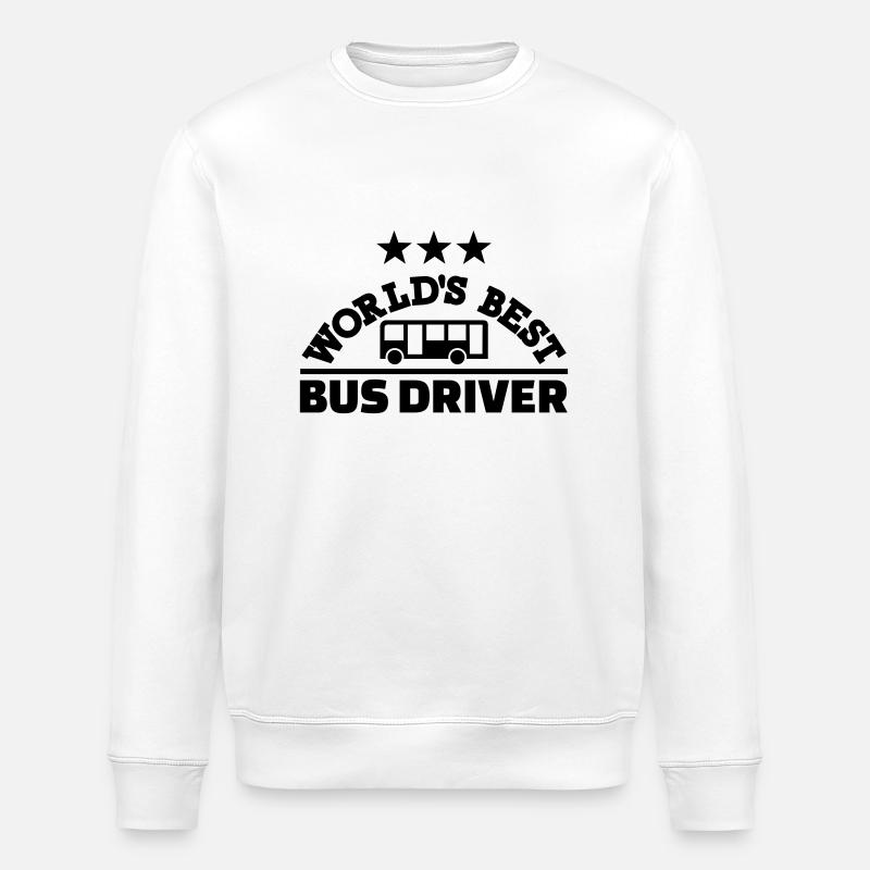 Best bus driver - Stanley/Stella ROLLER Unisex Organic Sweatshirt - white