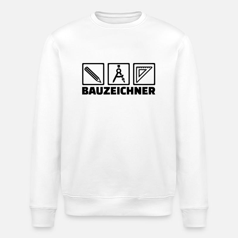 Bauzeichner - Stanley/Stella Unisex Bio-Sweatshirt ROLLER - Weiß