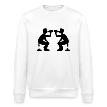 2 team bier saufen freunde trinken alkohol party d - Stanley/Stella Unisex Bio-Sweatshirt ROLLER - Weiß - Vorne - Nik (191cm)