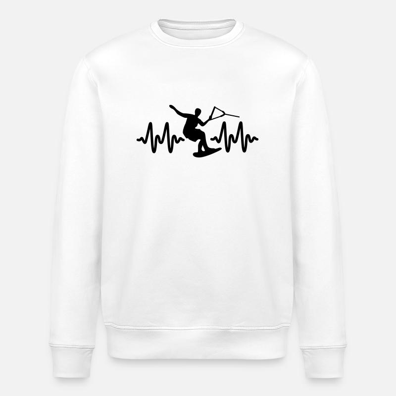 wakeboarden - Stanley/Stella ROLLER Unisex Organic Sweatshirt - white