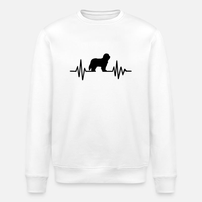 Bearded Collie - Stanley/Stella ROLLER Unisex Organic Sweatshirt - white