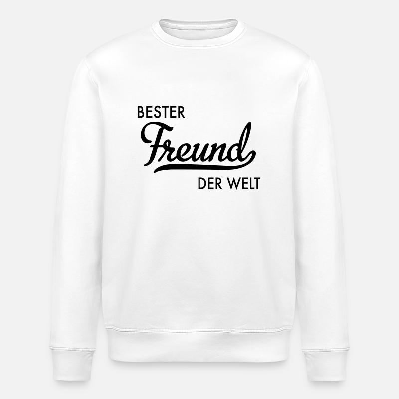 Bester Freund der Welt - Stanley/Stella Unisex Bio-Sweatshirt ROLLER - Weiß