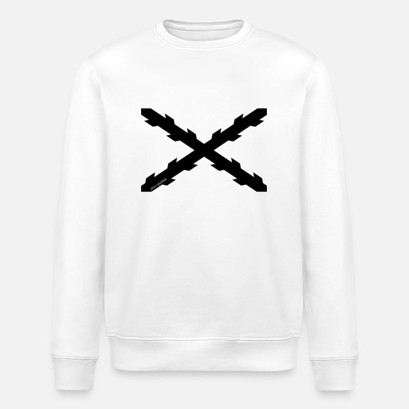 Schwarzer Picaesp - Stanley/Stella Unisex Bio-Sweatshirt ROLLER - Weiß
