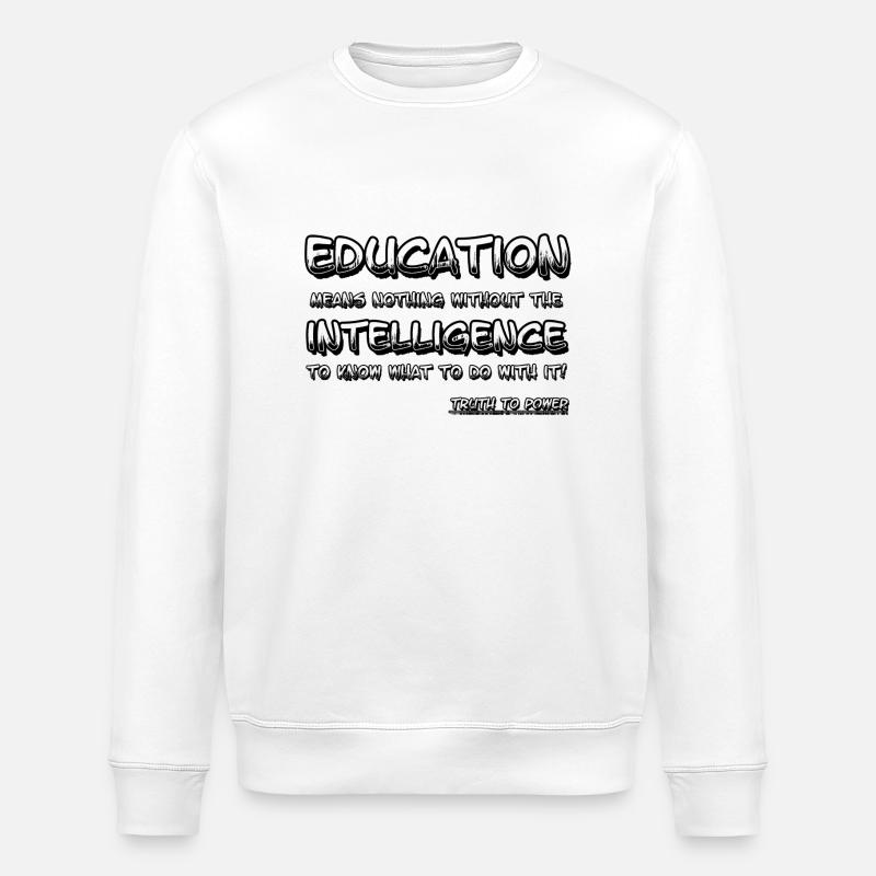 Education Level - Stanley/Stella ROLLER Unisex Organic Sweatshirt - white