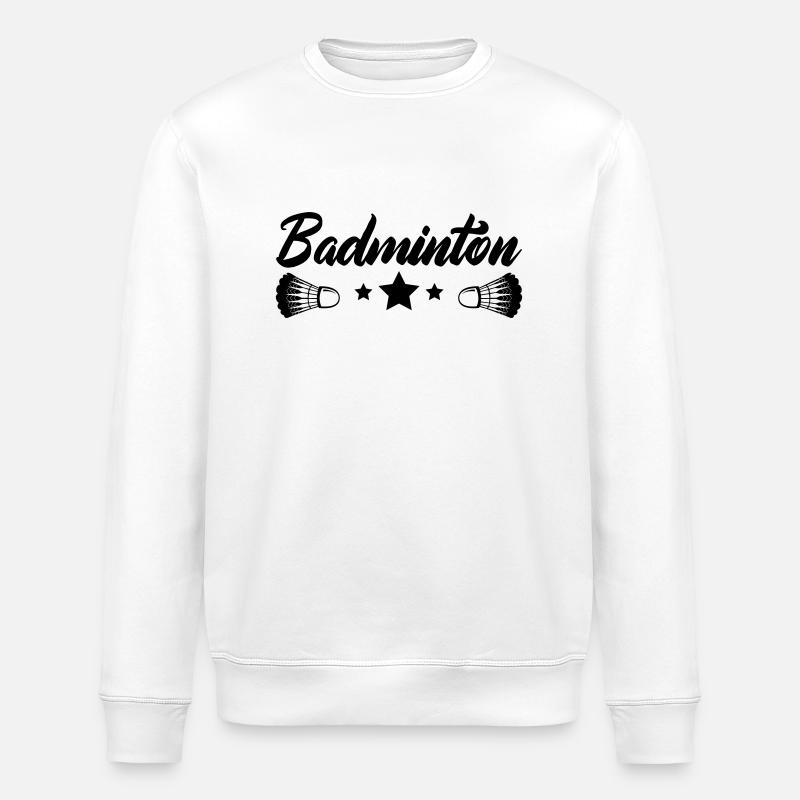 badminton - Sweat bio ROLLER Stanley/Stella Unisexe - blanc