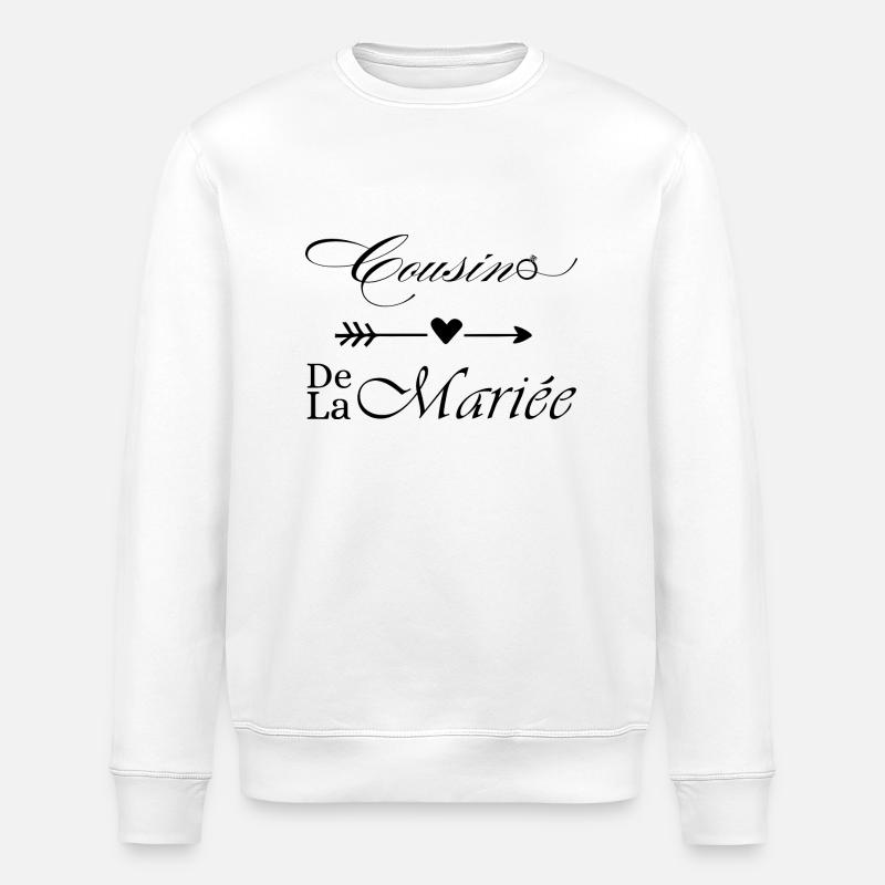 Bride's Cousin - Stanley/Stella ROLLER Unisex Organic Sweatshirt - white
