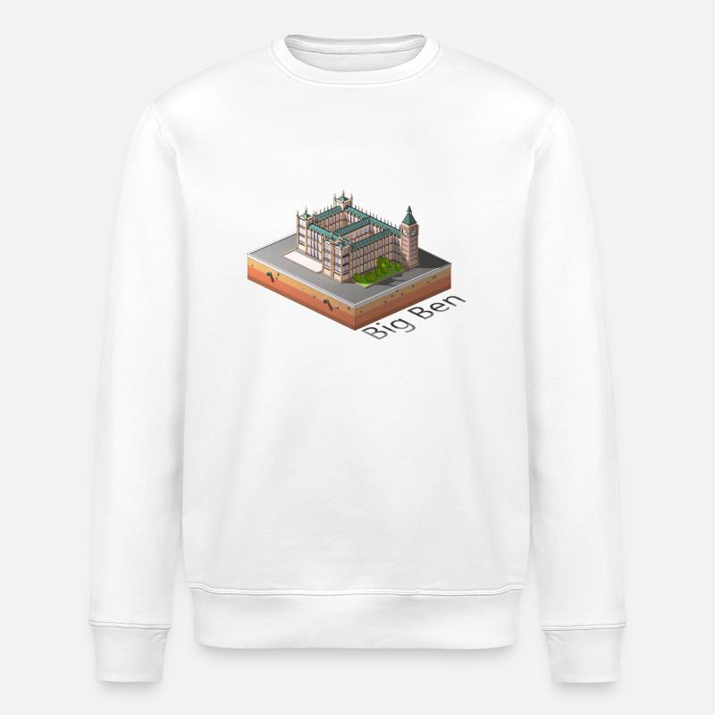 Big Ben - Sweat bio ROLLER Stanley/Stella Unisexe - blanc
